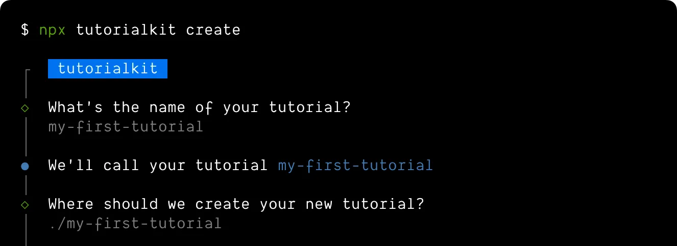 TutorialKit CLI